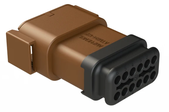 Amphenol ATM04-12PD-SR1BN Male Cable Rectangular Receptacle Original Factory Packaged Electronic Component With Strain Relief D-Key 12 Position Design